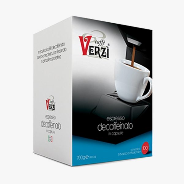 VERZì CAFFè CAPSULA A MODO MIO COMPATIBILE 100 PZ - MISCELA DECAFFEINATA - Coffee Break Shop