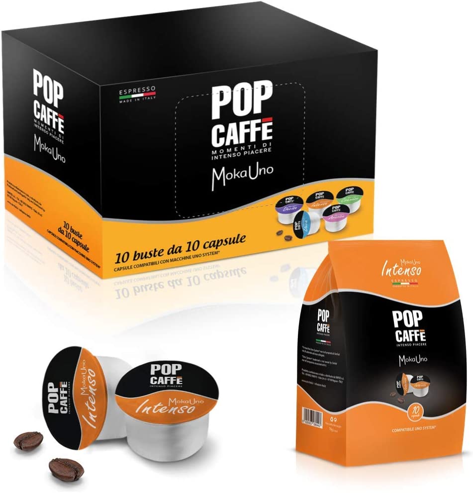 CAPSULE CAFFE POP MOKA CUP 1 INTENSO COMPATIBILI ILLY KIMBO UNO SYSTEM