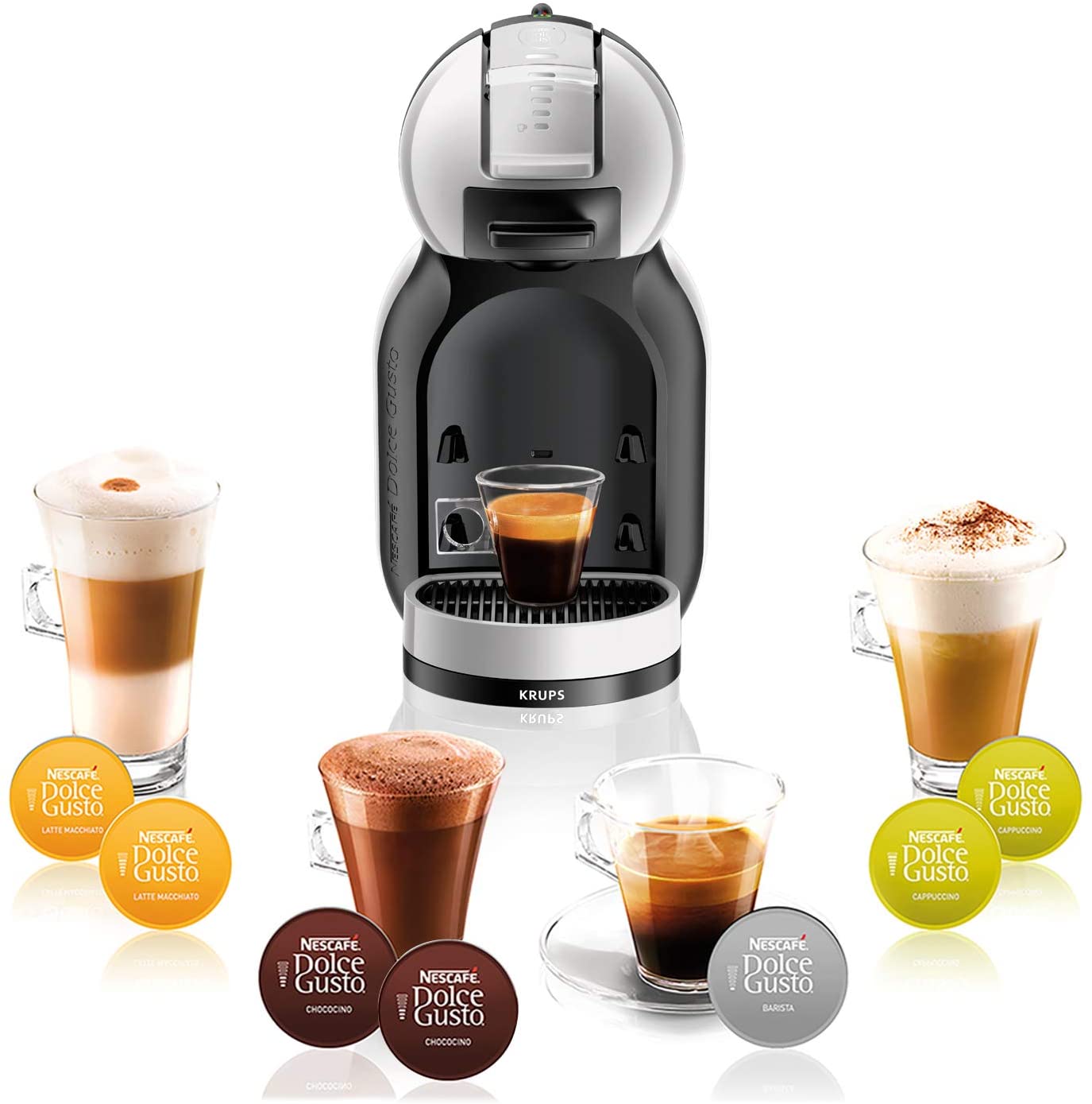 Nescafé Dolce Gusto by Krups Mini Me - Macchina per Caffè Espresso e Bevande, automatica con flussimetro