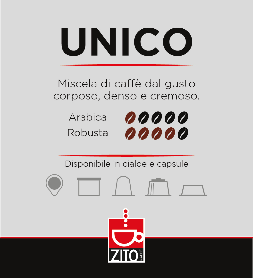 ZITO CAFFE' MISCELA UNICO 100 PZ - CAPSULA COMPATIBILE A MODO MIO - Coffee Break Shop