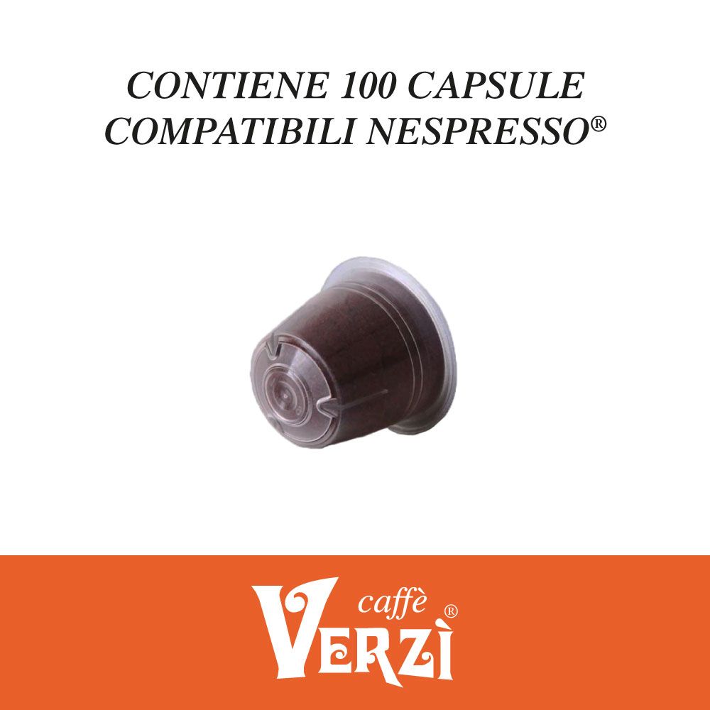 VERZI CAFFè CAPSULE NESPRESSO COMPATIBILI 100 PZ - MISCELA AROMA INTENSO - Coffee Break Shop