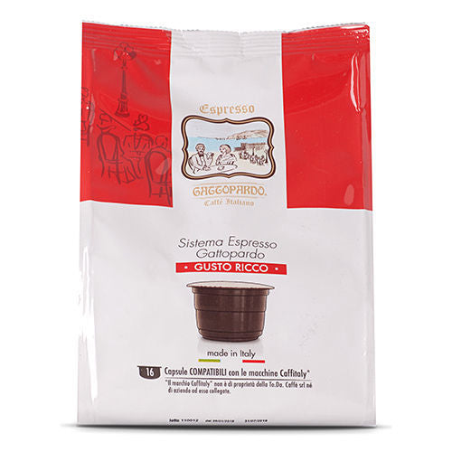 96 Capsule Gusto Ricco Caffè Gattopardo To.Da Compatibili Caffitaly