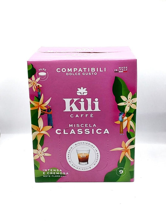 KILI DOLCE GUSTO CLASSICA 70PZ E BICCHIERE VETRO OMAGGIO