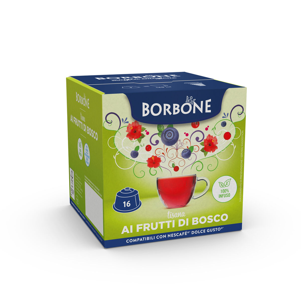 BORBONE COMPATIBILE DOLCE GUSTO TISANA AI FRUTTI DI BOSCO 16PZ