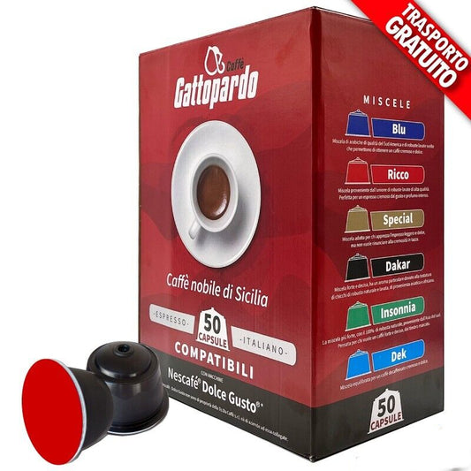 DOLCE GUSTO GATTOPARDO GUSTO DAKAR 100 PZ TO.DA GATTOPARDO PROMO NOBILE DI SICILIA