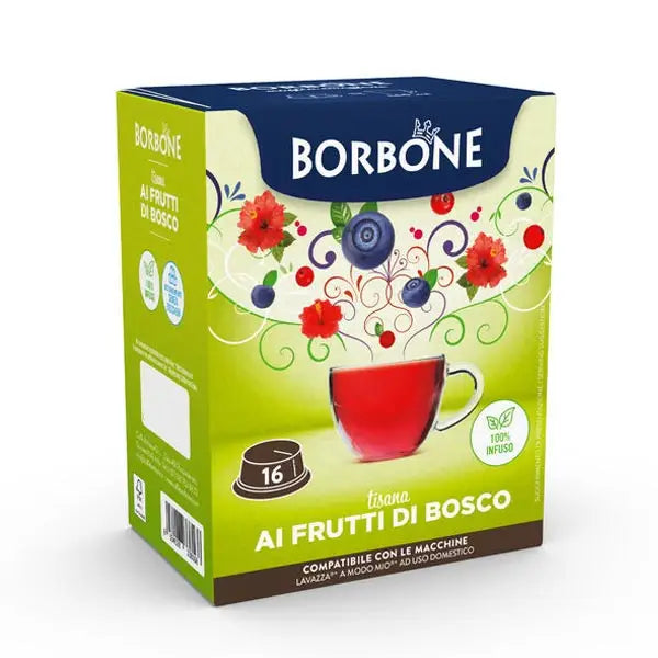 BORBONE COMPATIBILE A MODO MIO TISANA AI FRUTTI DI BOSCO 16 PZ