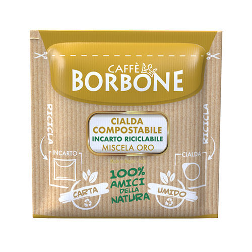 Cialde ESE 44 mm Caffè Borbone miscela ORO - 50 - 100 - 150 PZ  INCARTO COMPOSTABILE - Coffee Break Shop