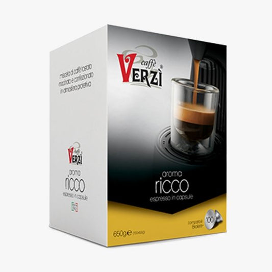 VERZI CAFFè CAPSULA BIALETTI COMPATIBILE 100 PZ AROMA RICCO - Coffee Break Shop