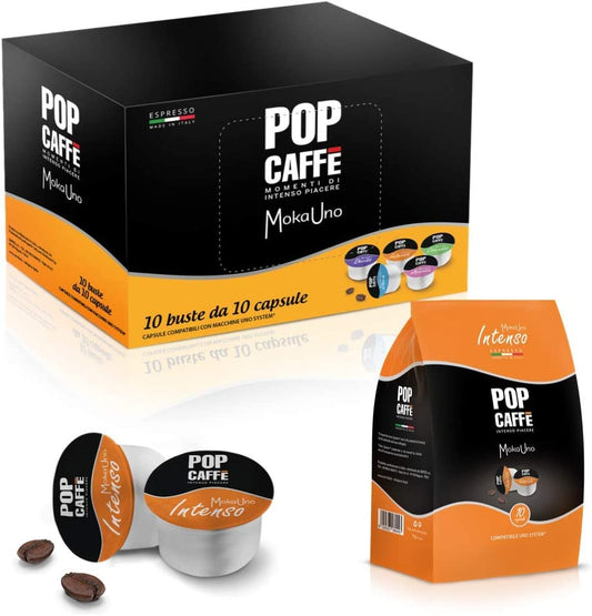 CAPSULE CAFFE POP MOKA CUP 1 INTENSO COMPATIBILI ILLY KIMBO UNO SYSTEM