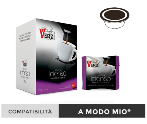 VERZì CAFFè CAPSULA A MODO MIO COMPATIBILE 100 PZ - MISCELA AROMA INTENSO - Coffee Break Shop
