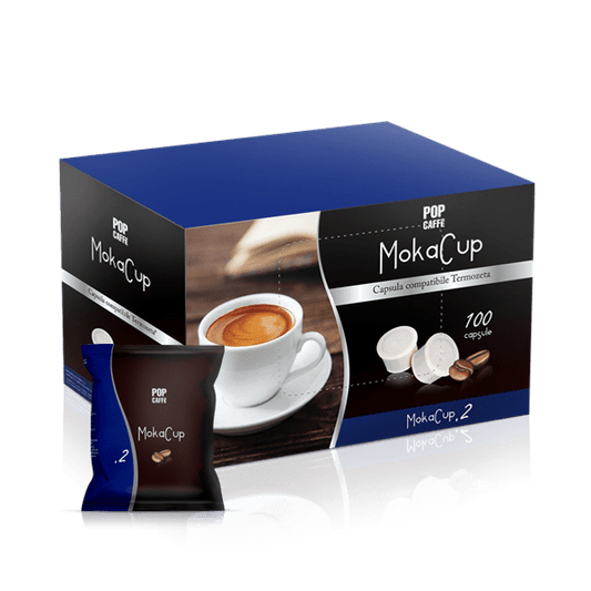 Capsule MokaCup Miscela 2 Cremoso Compatibili Domo e Termozeta Conf 100pz - Coffee Break Shop