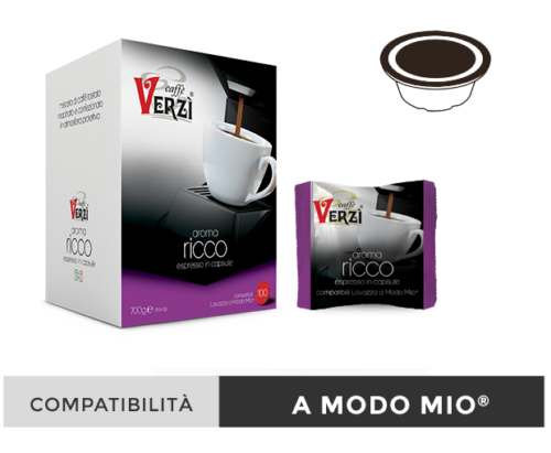 VERZì CAFFè CAPSULA A MODO MIO COMPATIBILE 100 PZ - MISCELA AROMA INTENSO - Coffee Break Shop