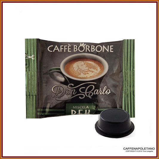 BORBONE CAPSULE DON CARLO MISCELA VERDE DECAFFEINATO DEK 50 - 100 PZ - Coffee Break Shop